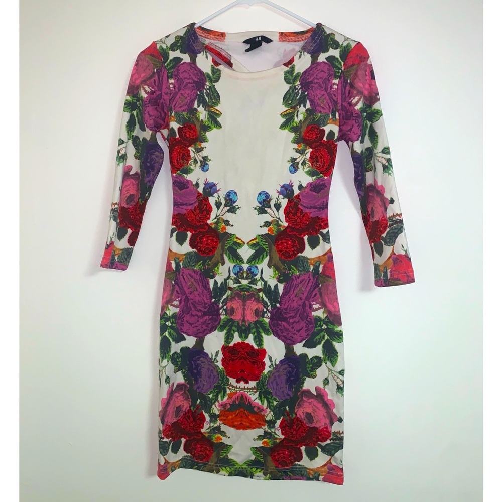 Floral H&M Cutout Dress